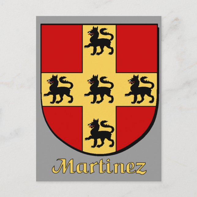 Tarjeta postal Escudo de la familia Martinez (Anverso)