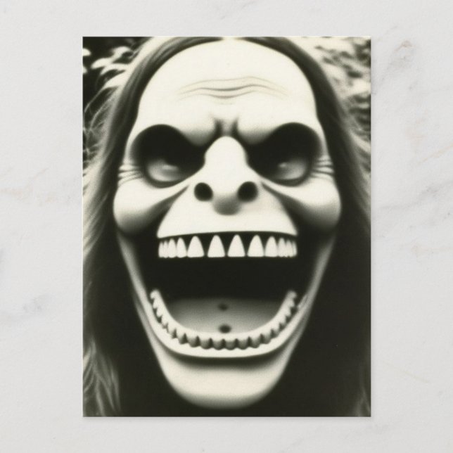 Tarjeta postal espeluznante de Halloween (Anverso)