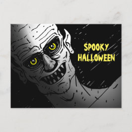 Tarjeta postal espeluznante de Halloween