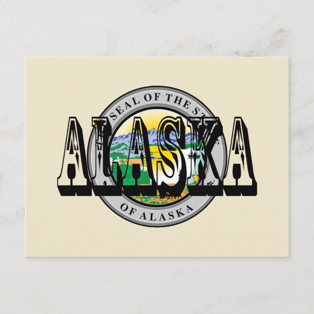 Tarjeta postal estatal de Alaska (Anverso)
