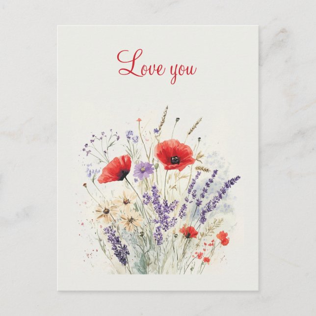 Tarjeta postal estilo Día de San Valentín (Anverso)