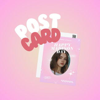 Tarjeta postal estilo fancafe de cumpleaños de ído