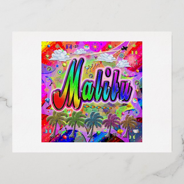 Tarjeta postal exprés de Malibu Vista (Anverso)