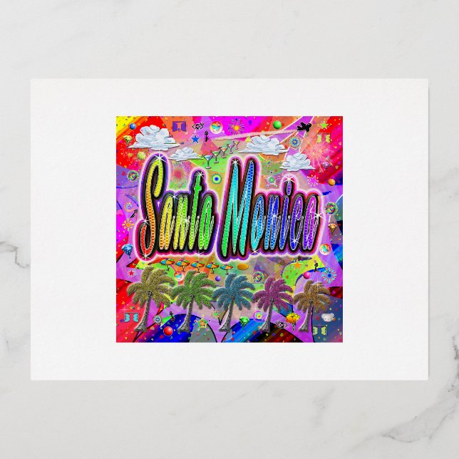 Tarjeta postal expreso de Vista de Santa Mónica (Anverso)