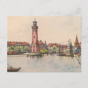 Tarjeta postal - Faro de Lindau