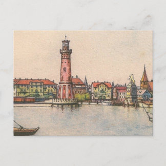 Tarjeta postal - Faro de Lindau