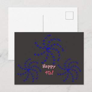 Tarjeta postal - Felicitaciones de fuegos artifici