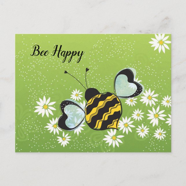 Tarjeta postal Feliz Abeja (Anverso)