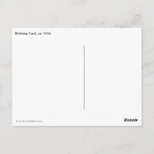 Tarjeta postal "Feliz cumpleaños", aproximadamente