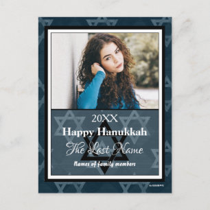 Tarjeta postal feliz de Hanukkah