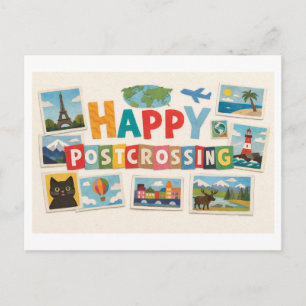 Tarjeta Postal Feliz de Postcrossing