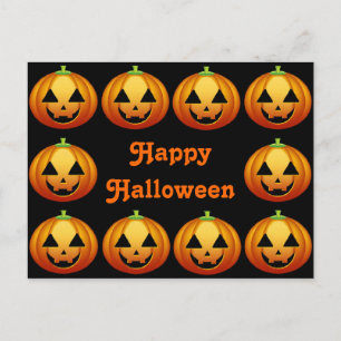 Tarjeta postal Feliz Halloween Calabaza