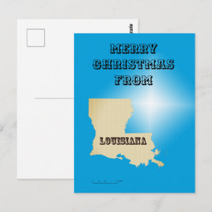 Tarjeta postal - Feliz Navidad desde Louisiana