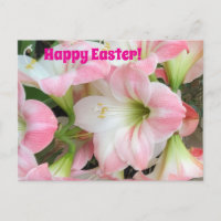 Tarjeta postal "Feliz Pascua" de Pink Lily