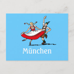 Tarjeta postal FESTIVAL DE CERVEZA München Pareja 