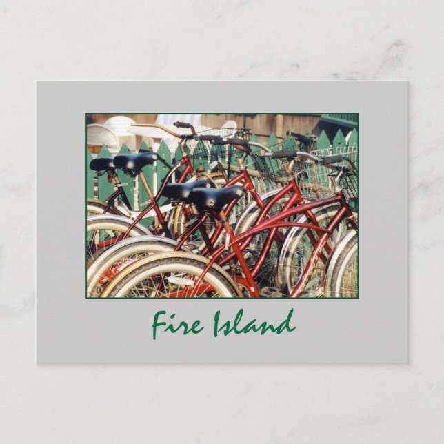 Tarjeta postal 'Fire Island Bicycles' (Anverso)