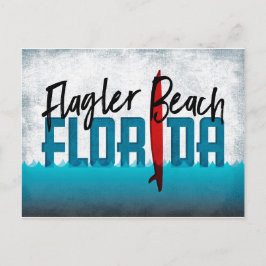 Tarjeta postal Flagler Beach Surfboard Florida