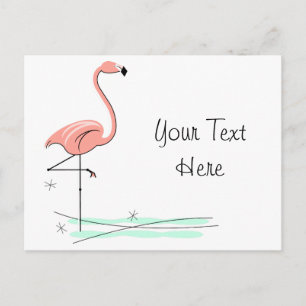 Tarjeta postal Flamingo Ocean Side