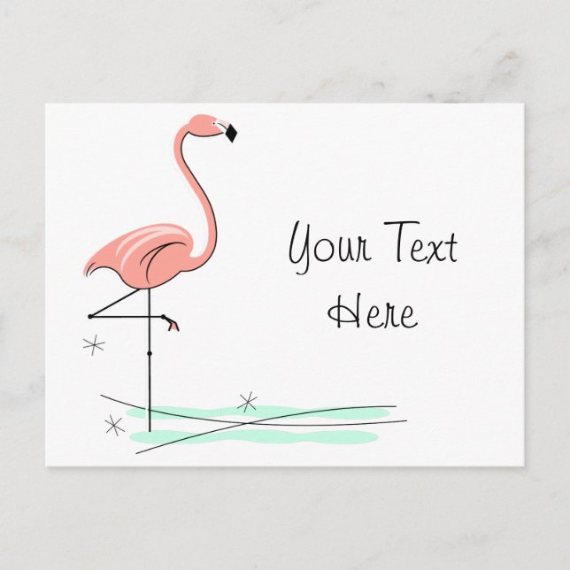 Tarjeta postal Flamingo Ocean Side (Anverso)