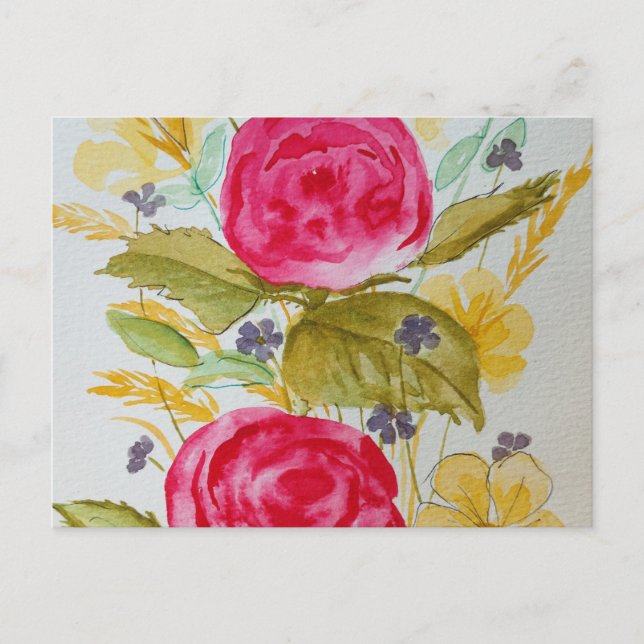 tarjeta postal floral (Anverso)