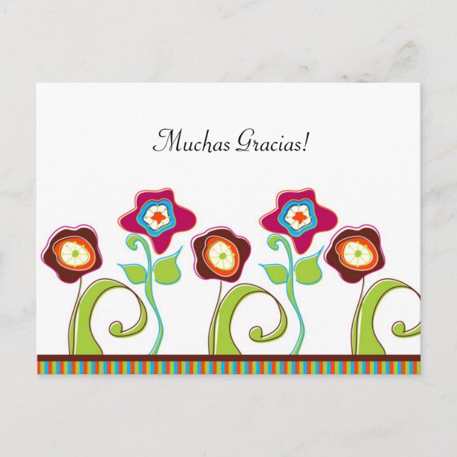 Tarjeta postal floral (Anverso)
