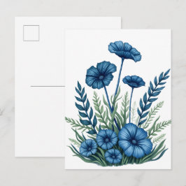 Tarjeta Postal Floral Botánica