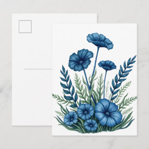 Tarjeta Postal Floral Botánica