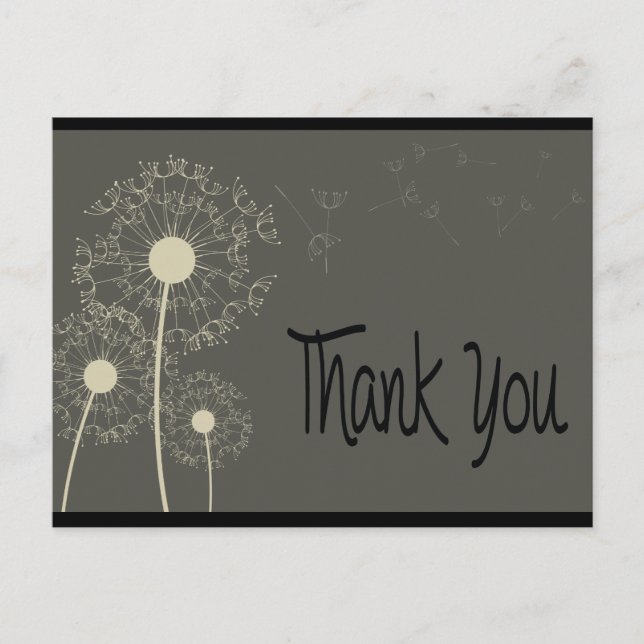 Tarjeta postal floral de Dandelion (Anverso)