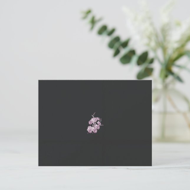 Tarjeta Postal Floral de Lujo Dark Elegance (Anverso de pie)
