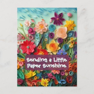 Tarjeta Postal Floral de Sol Primaveral