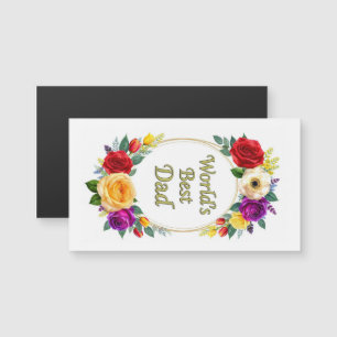 Tarjeta postal floral del mejor papá del mundo - D