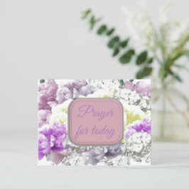 Tarjeta postal floral para orar una Escritura para