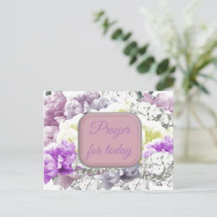 Tarjeta postal floral para orar una Escritura para
