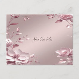 Tarjeta Postal Floral Rosa Delicada