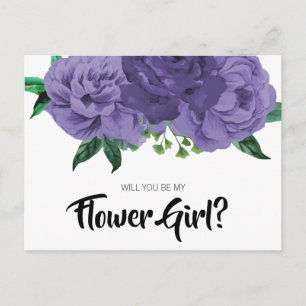 Tarjeta postal Floral Violet Purple Be My Flower G