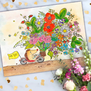Tarjeta postal Flores para ti de Nicole Janes