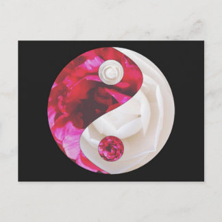 Tarjeta postal Flower Yin Yang