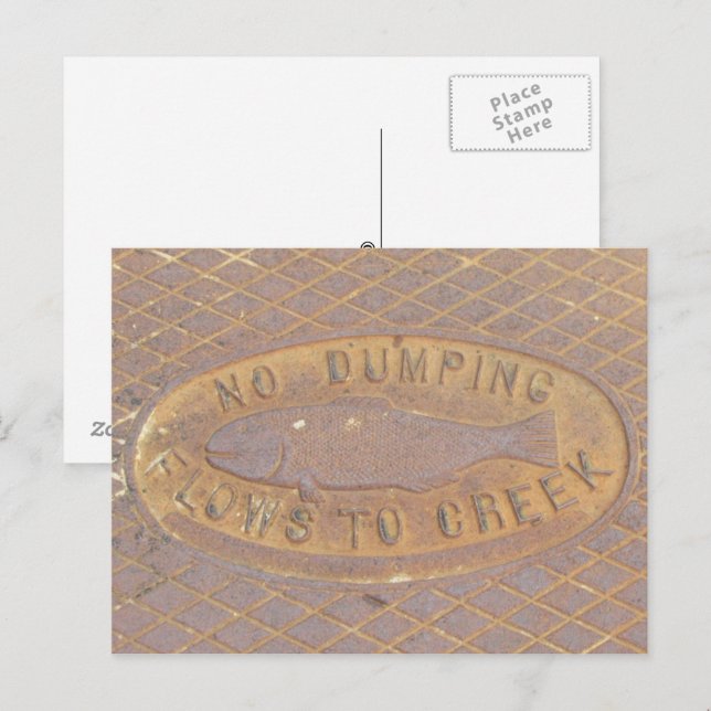 Tarjeta postal - Fluye hacia el arroyo (Anverso / Reverso)
