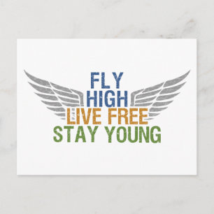 Tarjeta postal FLY HIGH personalizado - elegir est
