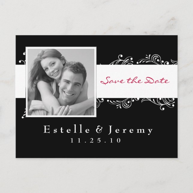 Tarjeta Postal Foto 03 Blanco Guardar la Fecha (Anverso)