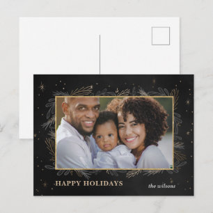 Tarjeta postal fotográfica botánica de oro negro p