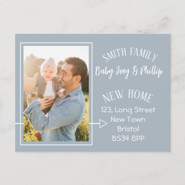 Tarjeta postal fotográfica de cambio de dirección  (Anverso)