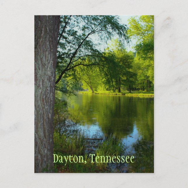 Tarjeta postal fotográfica de Dayton, Tennessee (Anverso)