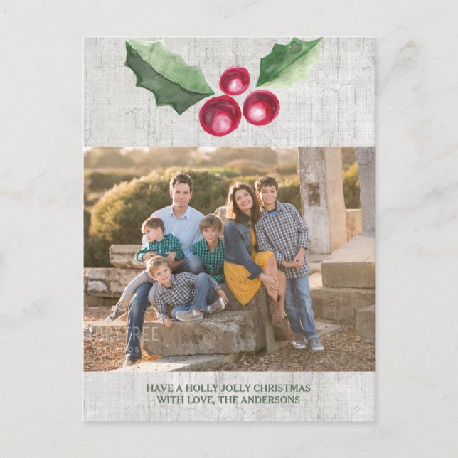 Tarjeta postal fotográfica de feriado de Cepillado (Anverso)