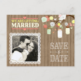 Tarjeta Postal Fotográfica de Frasco de Mason Rúst