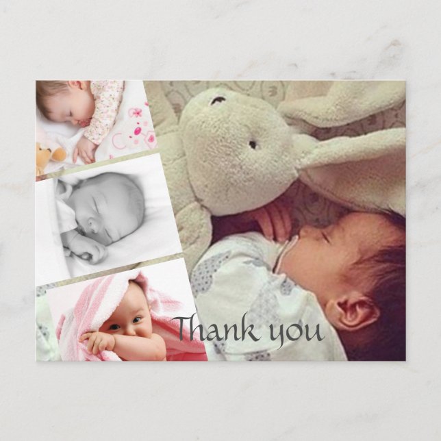 Tarjeta postal - Fotos personalizadas de agradecim (Anverso)