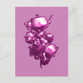 Tarjeta postal fractal de teteras tambaleantes