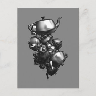 Tarjeta postal fractal de teteras tambaleantes