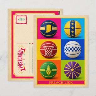 Tarjeta Postal French Lick Indiana Baloncesto Vint