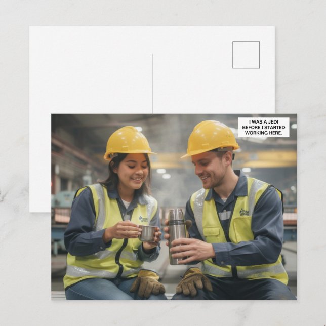 Tarjeta postal «Fui un Jedi» (Anverso / Reverso)